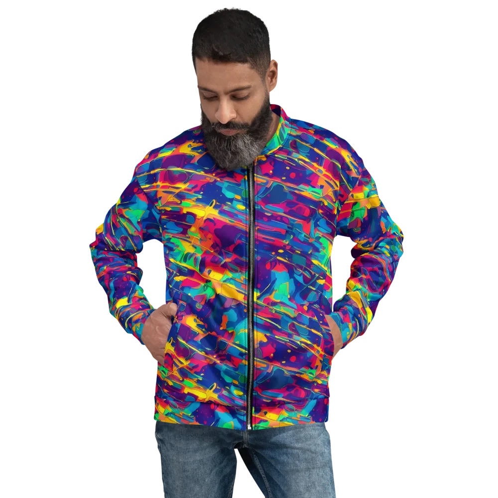 Spectrum Streaks on Bomber Jacket — Front