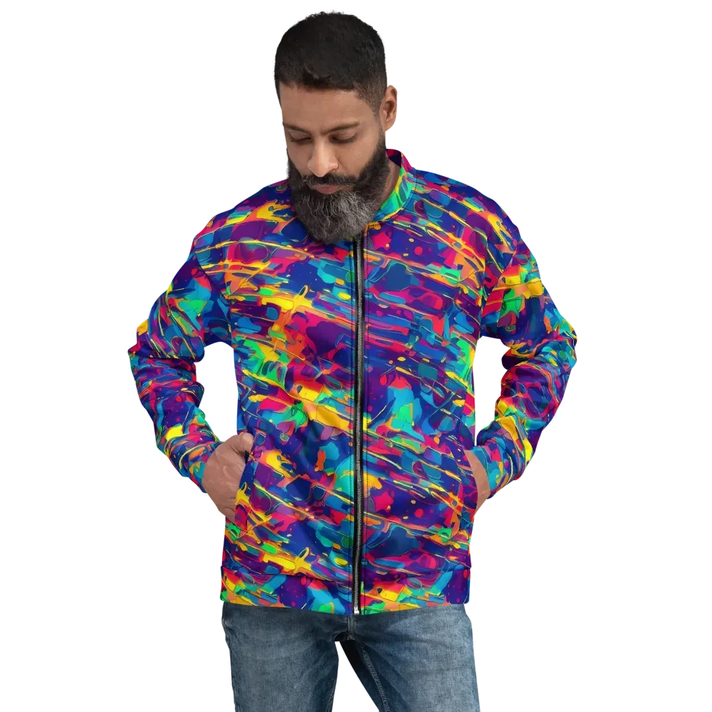 Spectrum Streaks on Bomber Jacket — Front