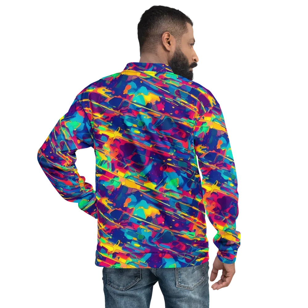 Spectrum Streaks on Bomber Jacket — Back