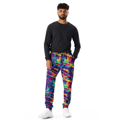 Spectrum Streaks on a Men's Joggers