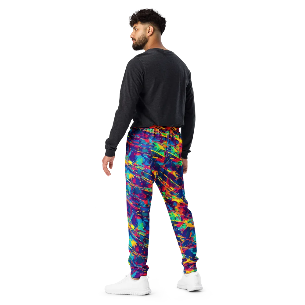 Spectrum Streaks on Men's Joggers — Back