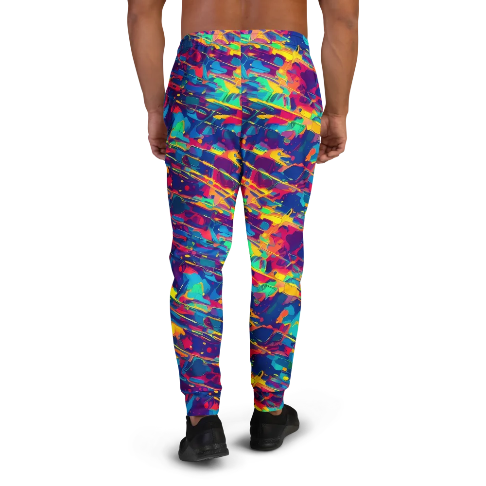 Spectrum Streaks on Men's Joggers — Back
