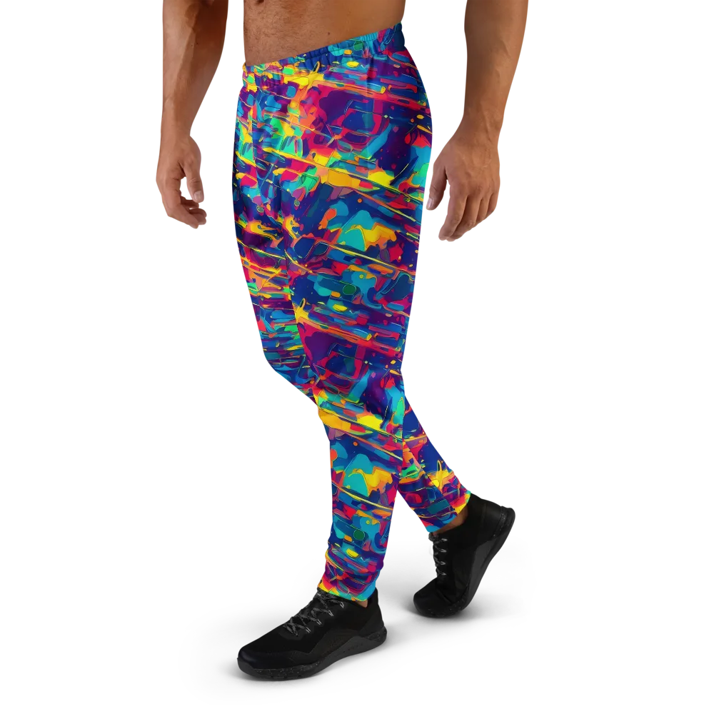 Spectrum Streaks on Men's Joggers — Left