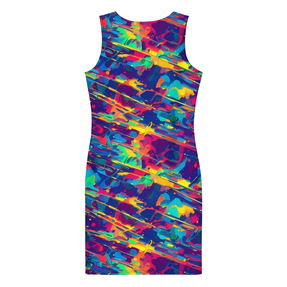 Spectrum Streaks on Bodycon Dress — Back