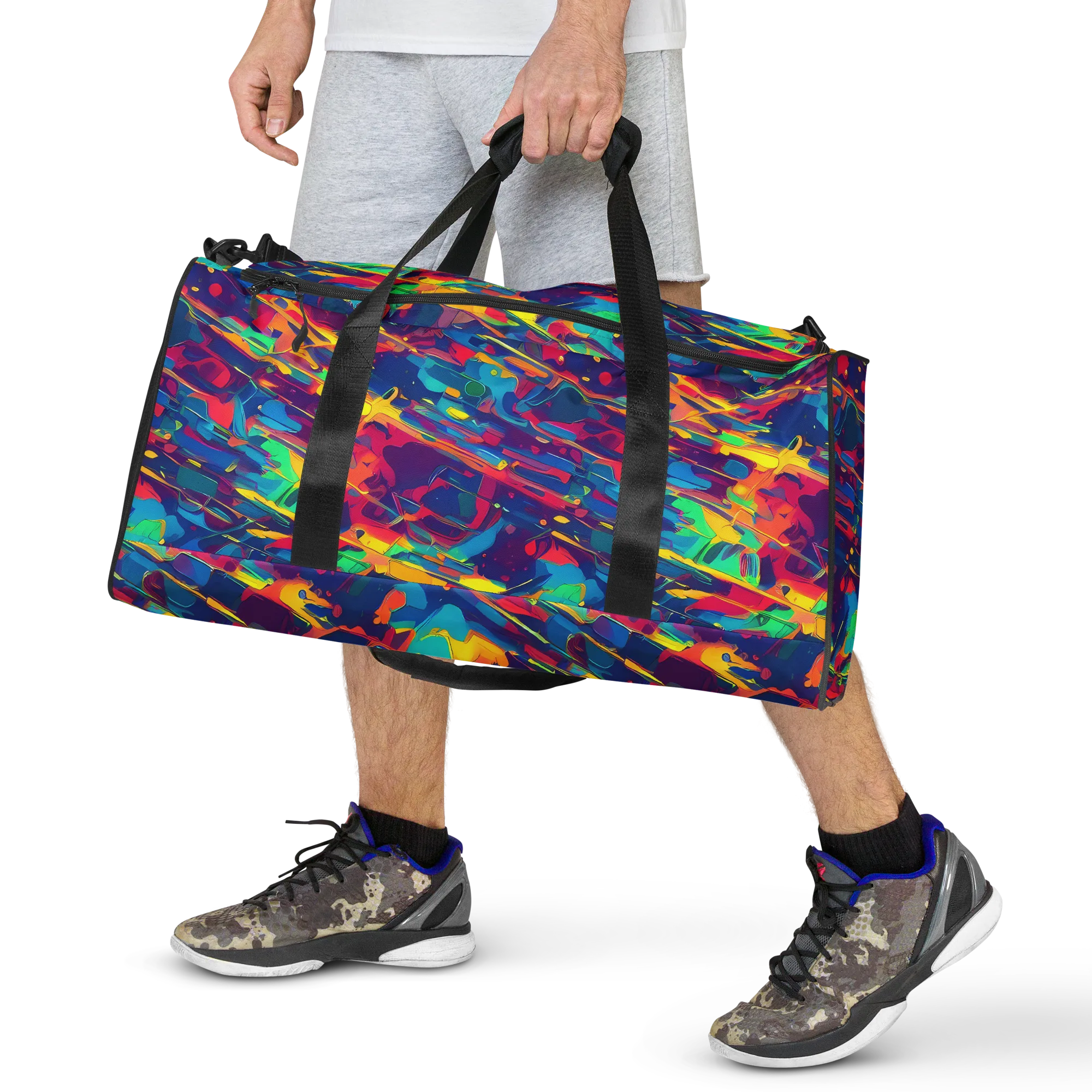 Spectrum Streaks on Duffle Bag — Front