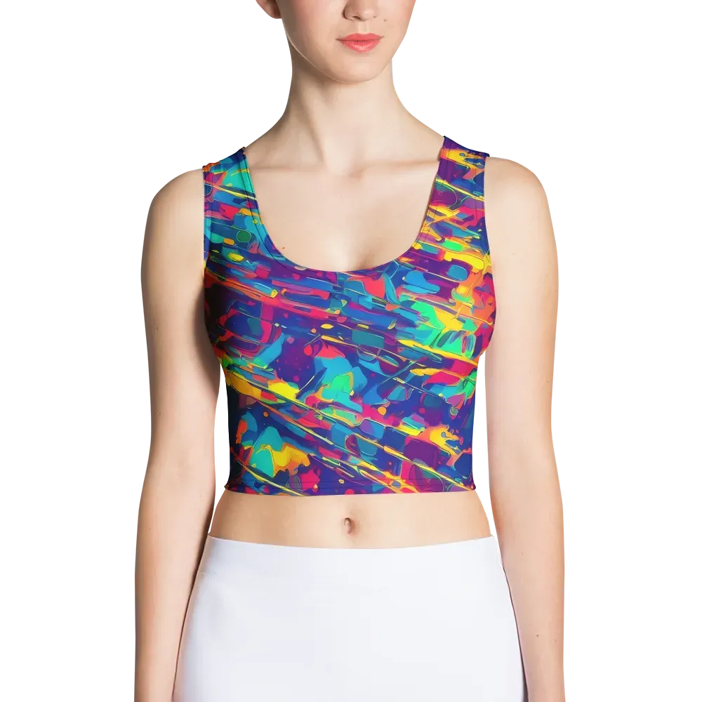 Spectrum Streaks on Crop Top — Front