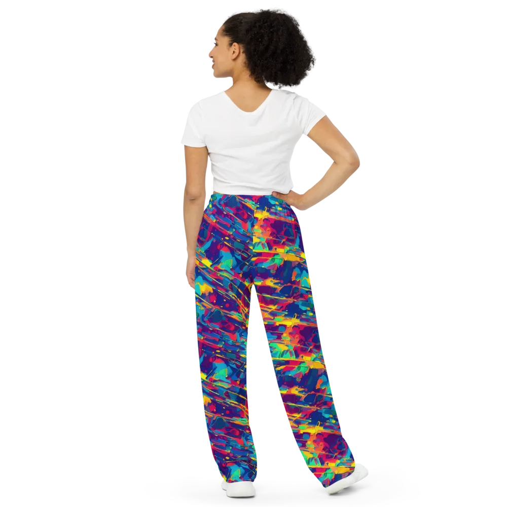 Spectrum Streaks on Wide-Leg Pants — Back