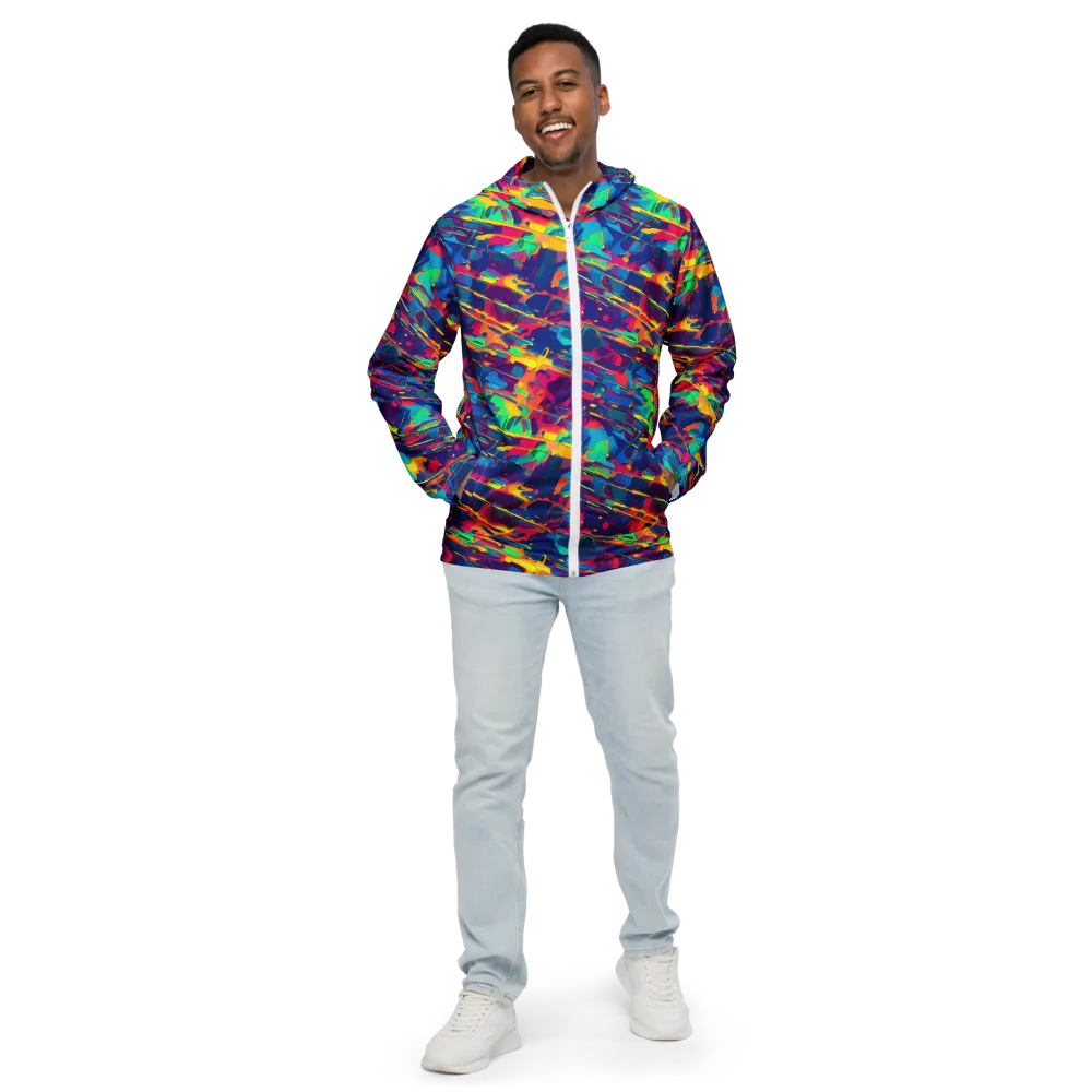 Spectrum Streaks on Men's Windbreaker — Front