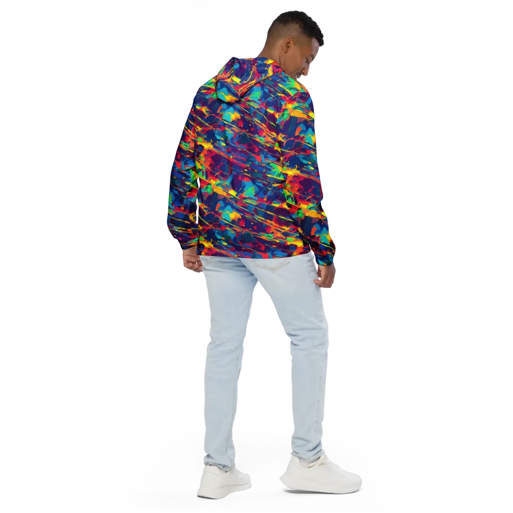 Spectrum Streaks on Men's Windbreaker — Back