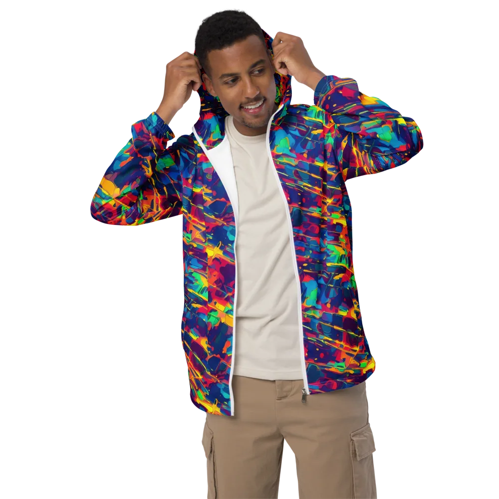 Spectrum Streaks on Men's Windbreaker — Front
