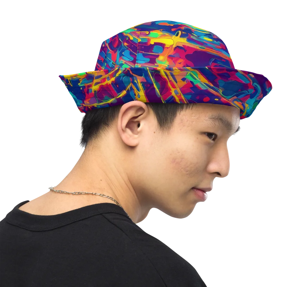 Spectrum Streaks on Reversible Bucket Hat — Right Outside