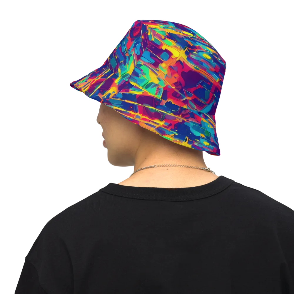 Spectrum Streaks on Reversible Bucket Hat — Back Inside