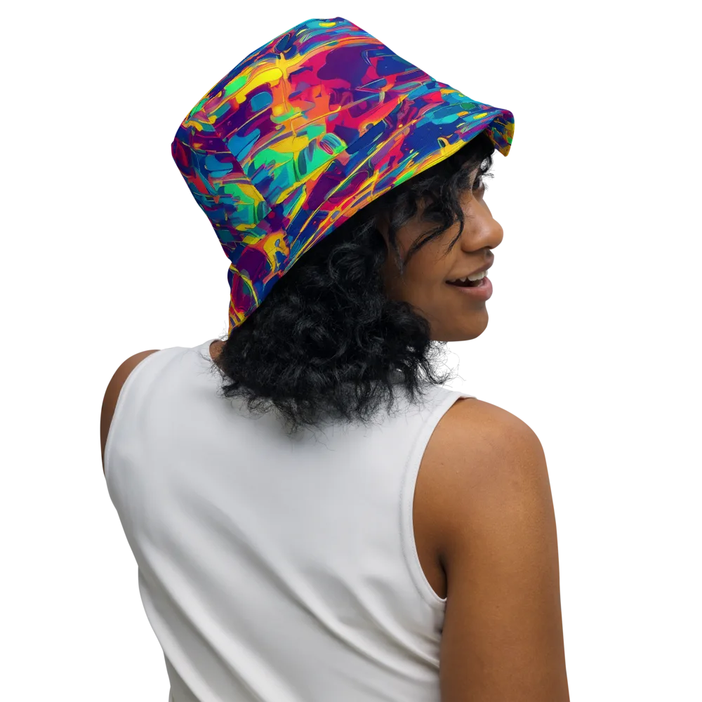 Spectrum Streaks on Reversible Bucket Hat — Right Outside