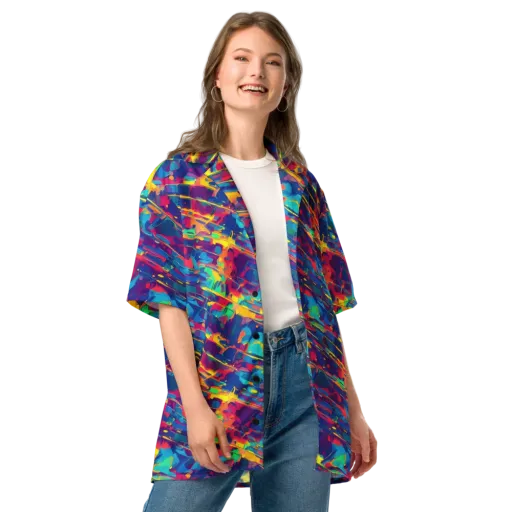 Spectrum Streaks on a Button Shirt