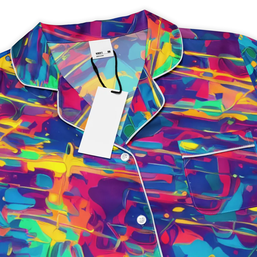 Spectrum Streaks on Women's Short Sleeve Pajama Top — Product details
