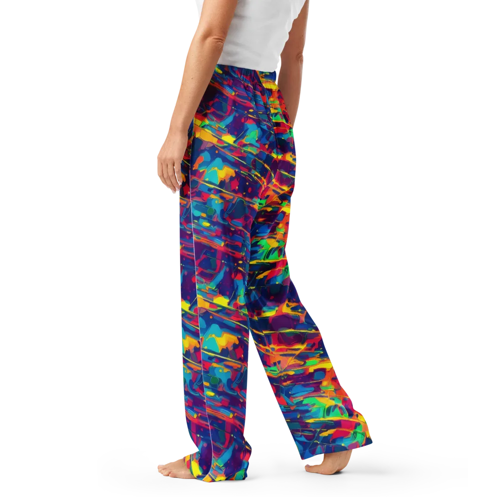 Spectrum Streaks on Women's Pajama Pants — Left