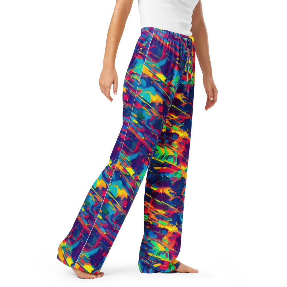 Spectrum Streaks on Women's Pajama Pants — Right Front