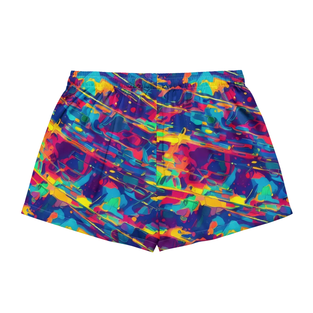 Spectrum Streaks on Women's Pajama Shorts — Back
