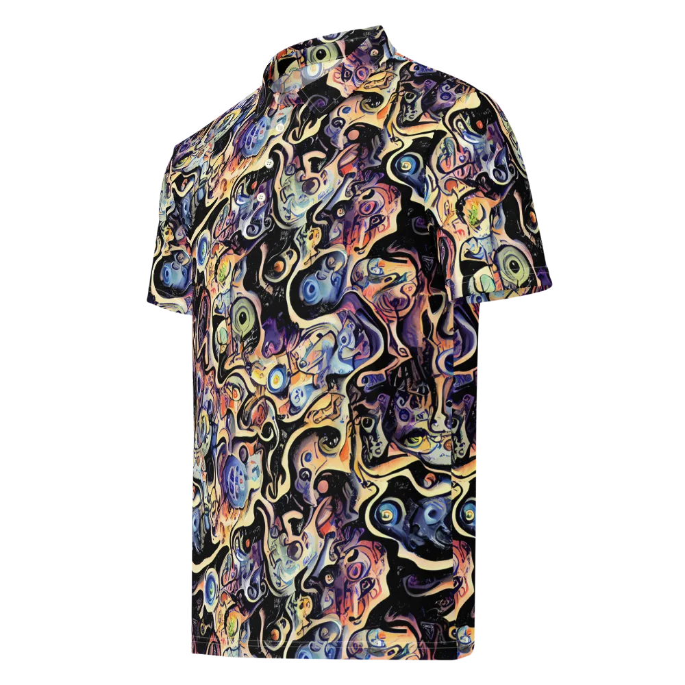 Grosz Galaxy on Men's Slim Fit Polo Shirt — Left Front