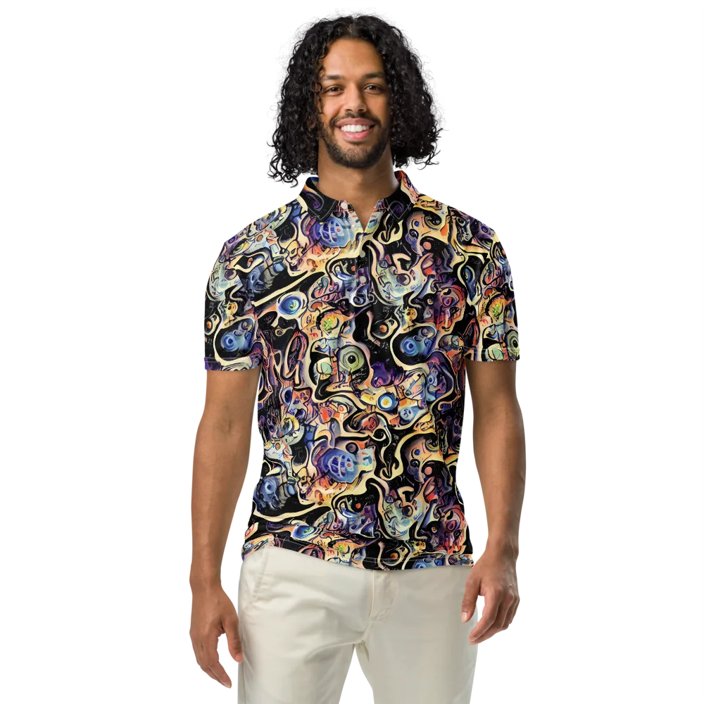 Grosz Galaxy on Men's Slim Fit Polo Shirt — Front