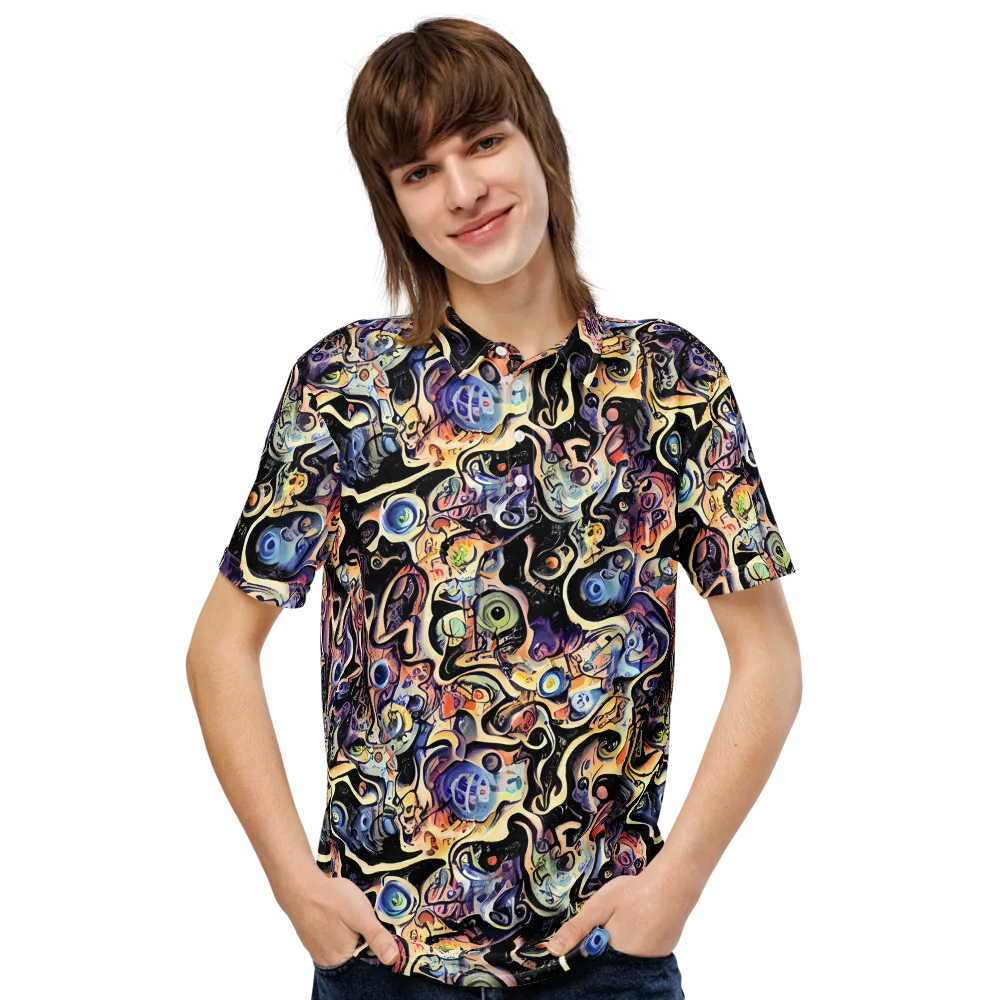 Grosz Galaxy on Men's Slim Fit Polo Shirt — Front