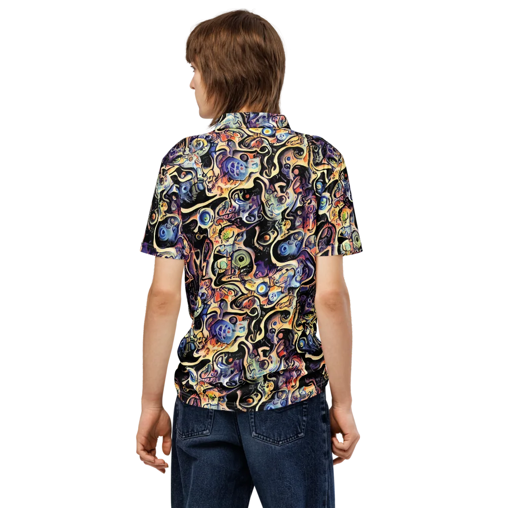 Grosz Galaxy on Men's Slim Fit Polo Shirt — Back