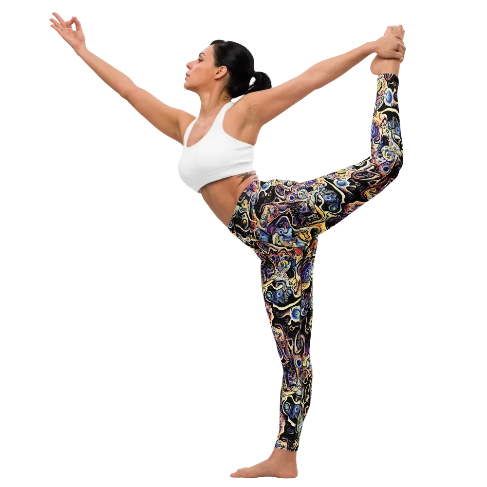 Grosz Galaxy on Yoga Leggings — Left