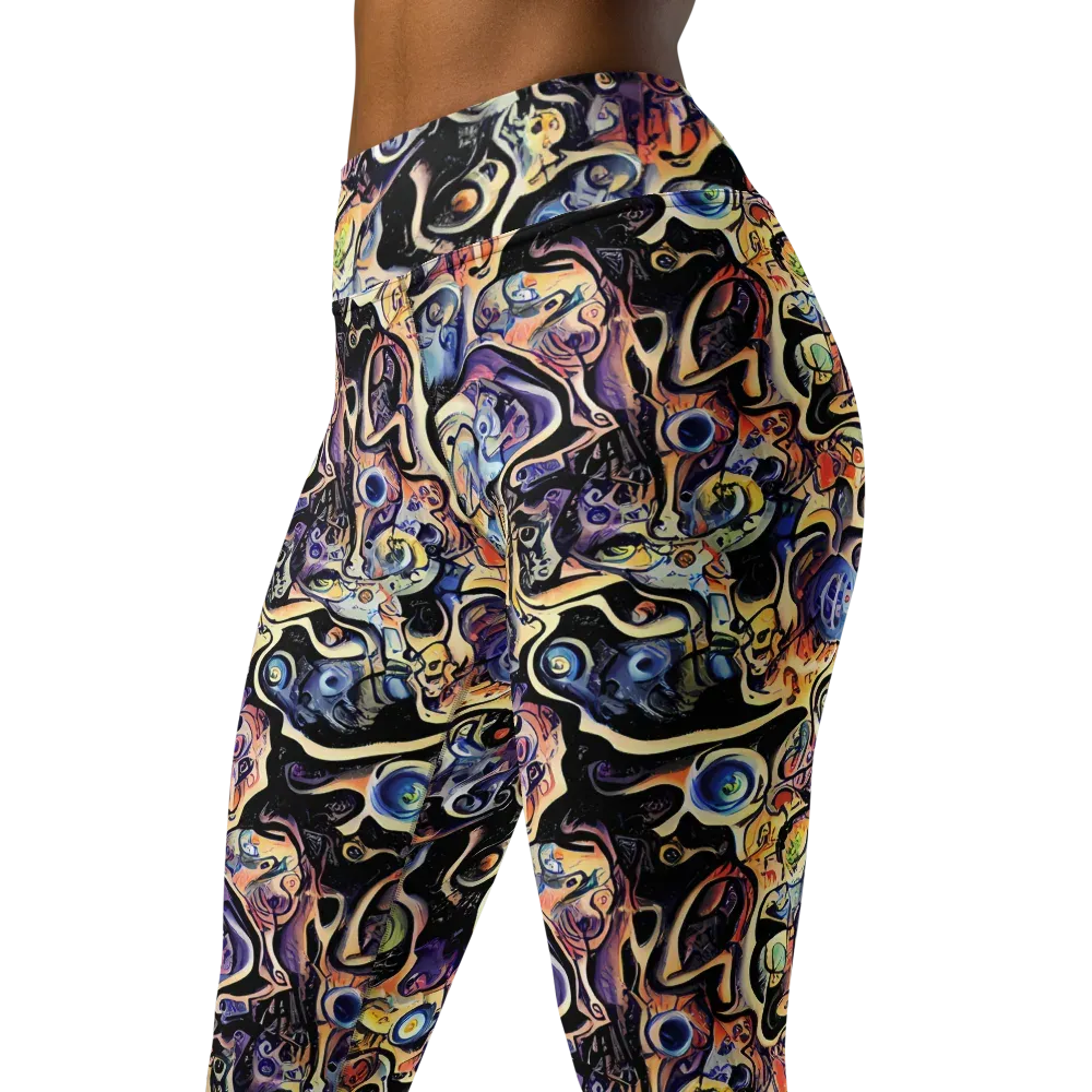 Grosz Galaxy on Yoga Leggings — Left Front