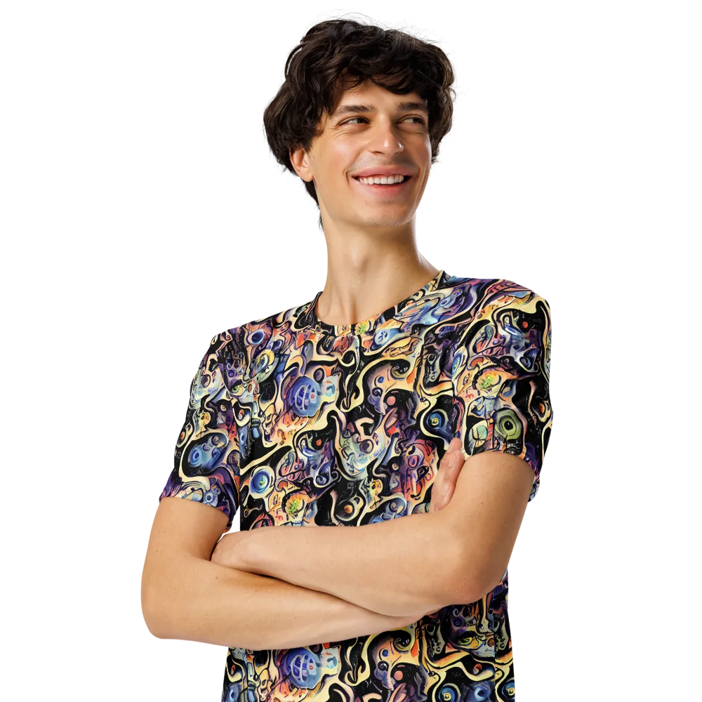 Grosz Galaxy on Men's Crew Neck T-Shirt — Left Front
