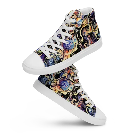 Grosz Galaxy on a Men's High Top Canvas Shoes