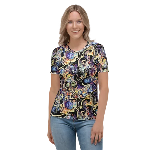 Grosz Galaxy on a Women's Crew Neck T-Shirt