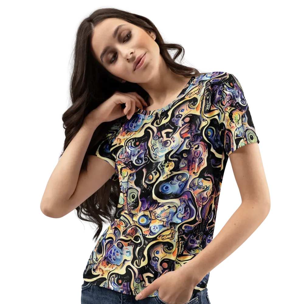 Grosz Galaxy on Women's Crew Neck T-Shirt — Left Front