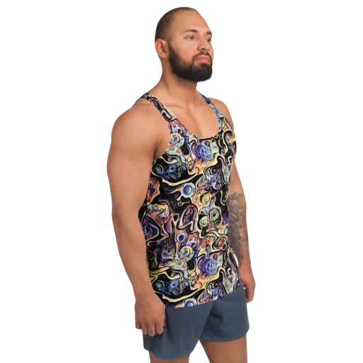 Grosz Galaxy on a Men's Tank Top