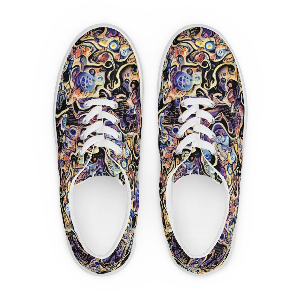 Grosz Galaxy on Men's Lace-Up Canvas Shoes — Front