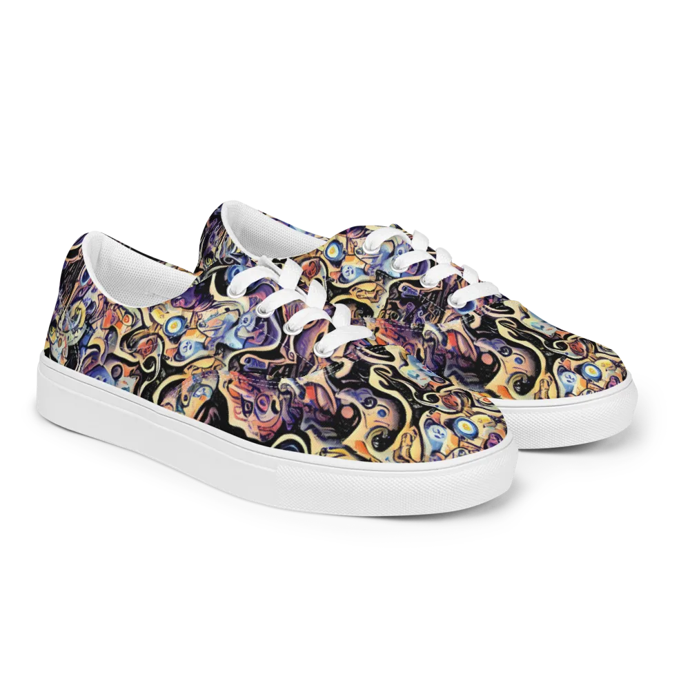 Grosz Galaxy on Men's Lace-Up Canvas Shoes — Right Front