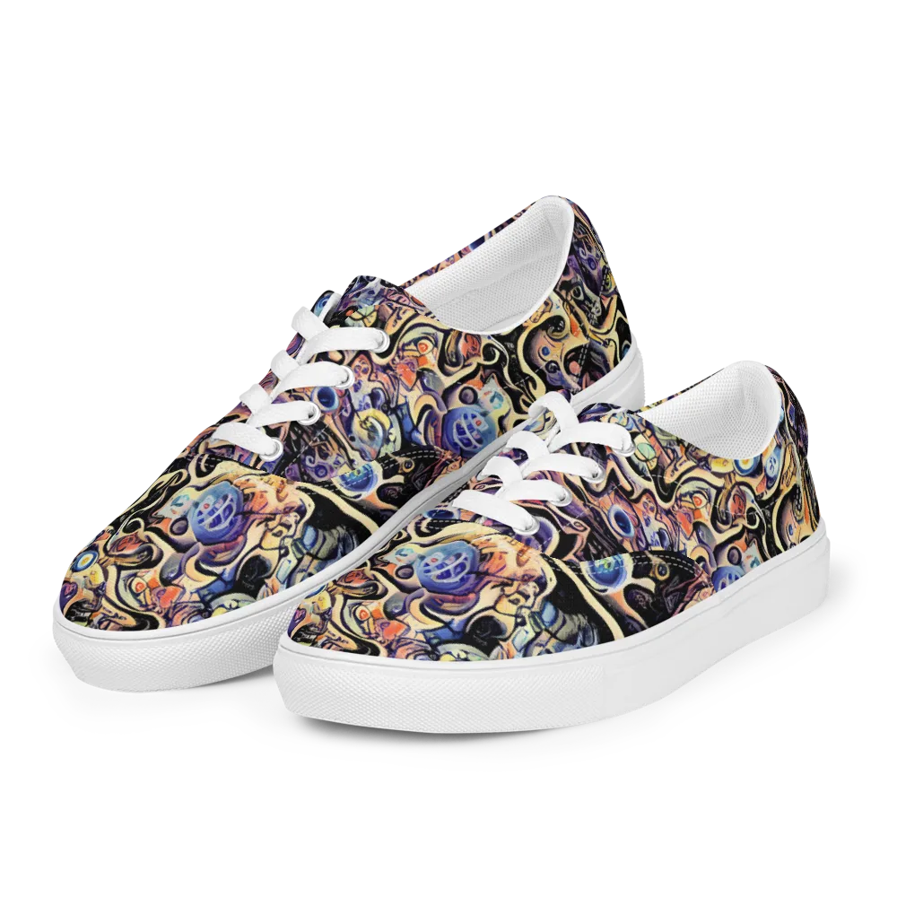 Grosz Galaxy on Men's Lace-Up Canvas Shoes — Left Front