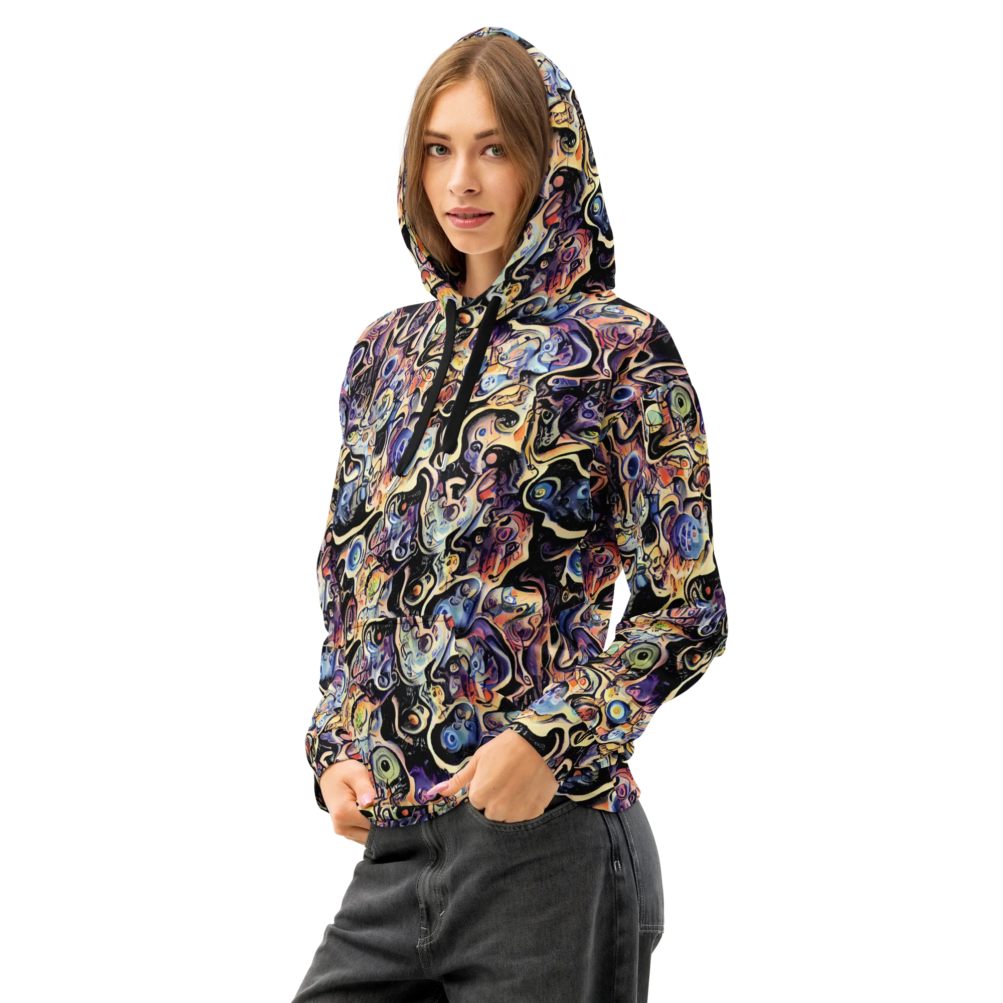 Grosz Galaxy on Cotton Hoodie — Left Front