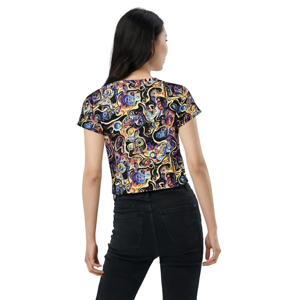 Grosz Galaxy on Crop Tee — Back