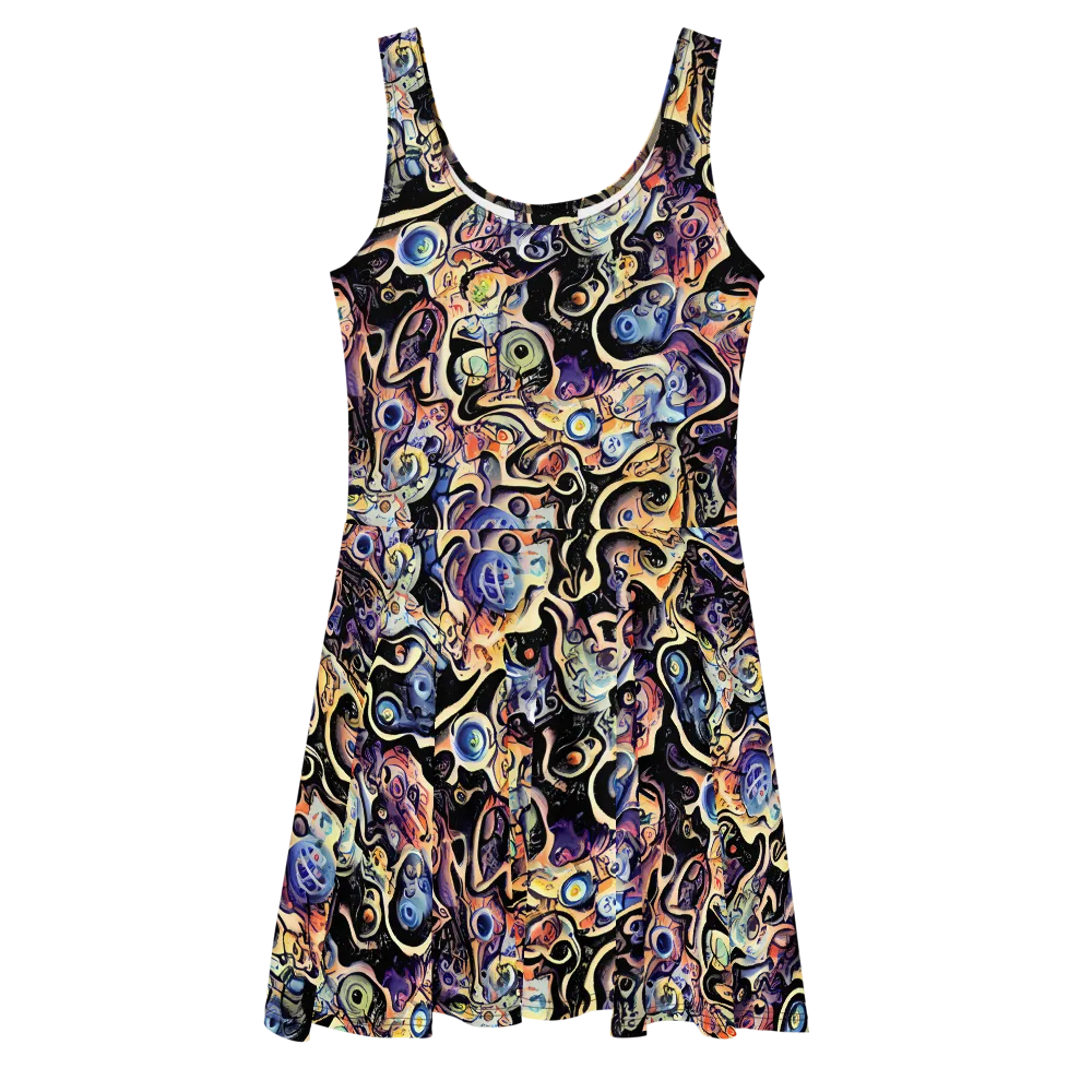 Grosz Galaxy on Skater Dress — Front