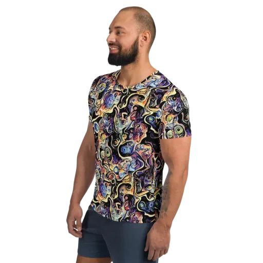 Grosz Galaxy on a Men's Athletic T-Shirt