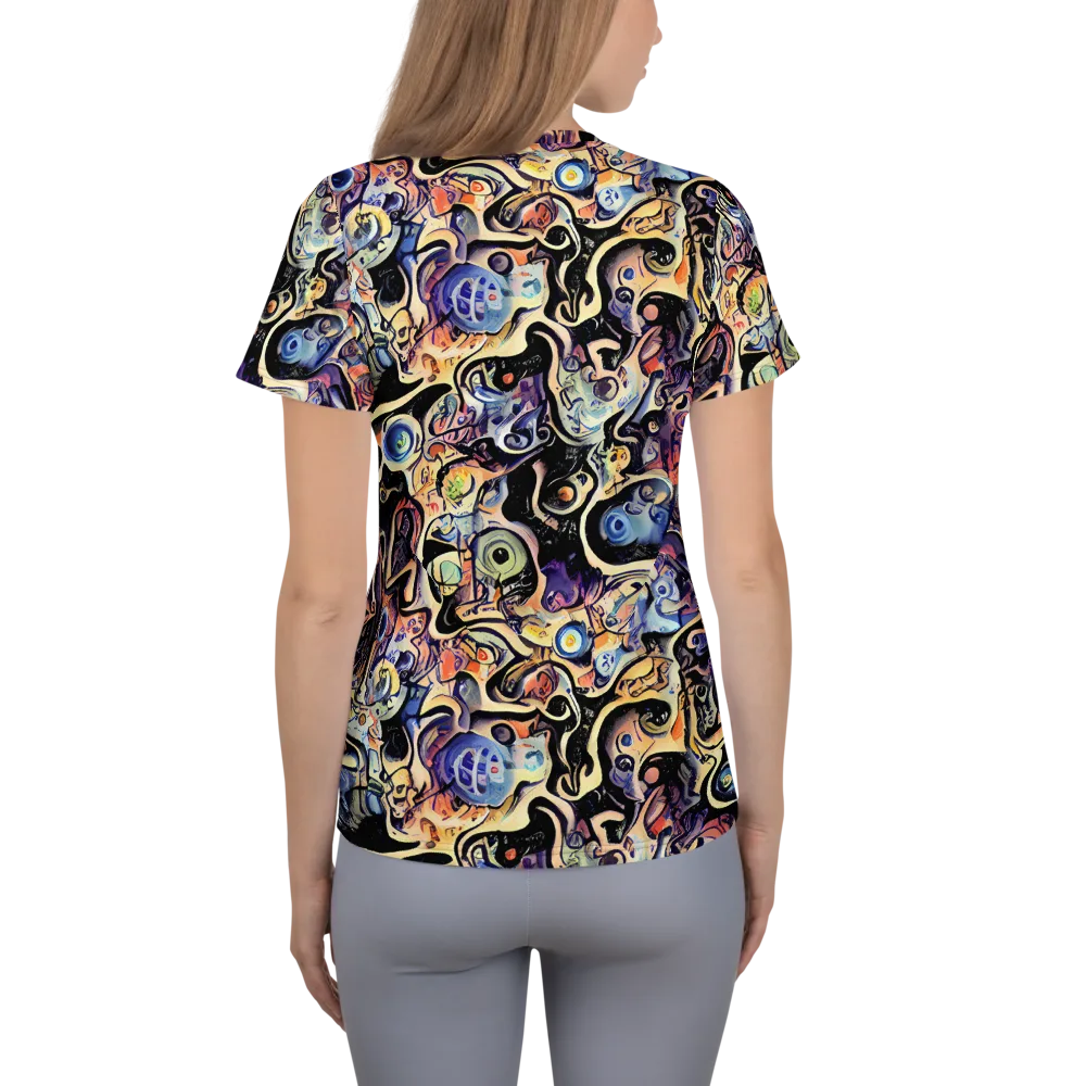 Grosz Galaxy on Women's Athletic T-Shirt — Back
