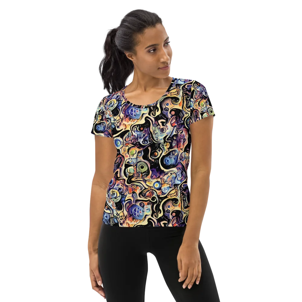 Grosz Galaxy on Women's Athletic T-Shirt — Front