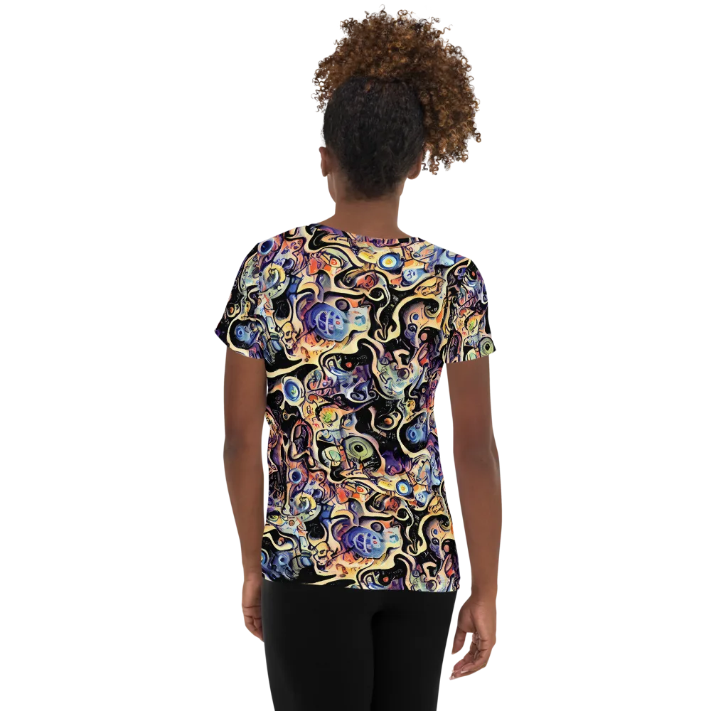 Grosz Galaxy on Women's Athletic T-Shirt — Back