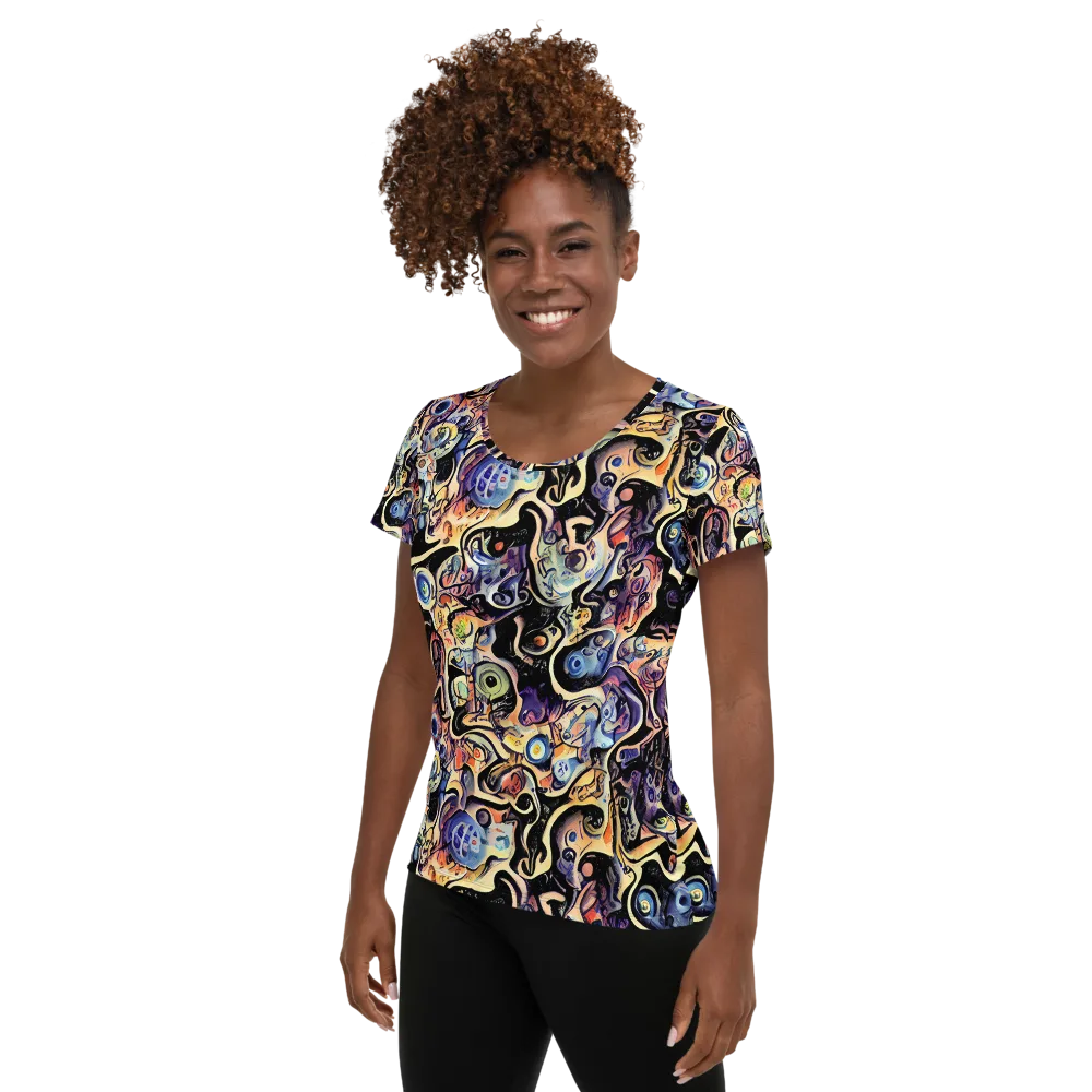 Grosz Galaxy on Women's Athletic T-Shirt — Left