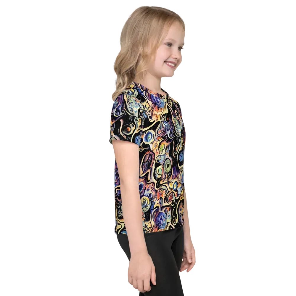 Grosz Galaxy on Kids Crew Neck T-Shirt — Right