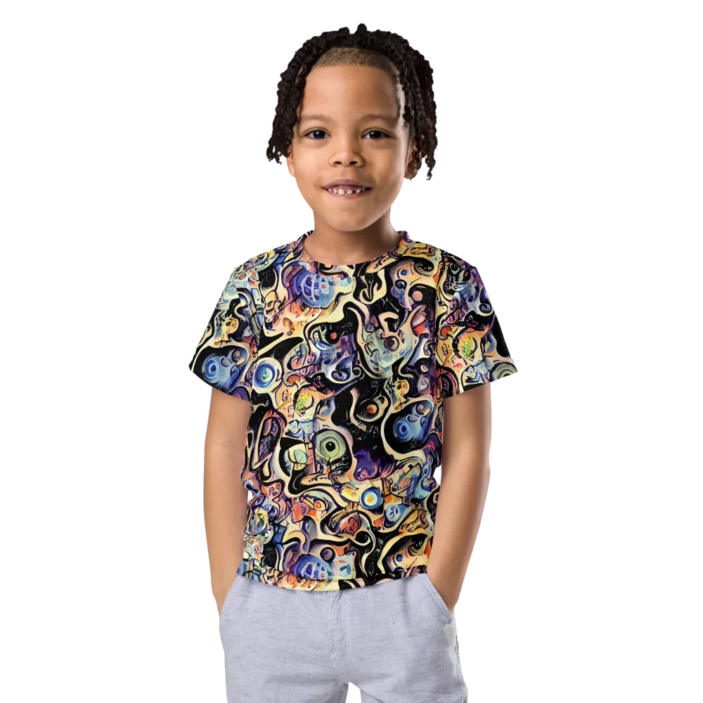 Grosz Galaxy on Kids Crew Neck T-Shirt — Front