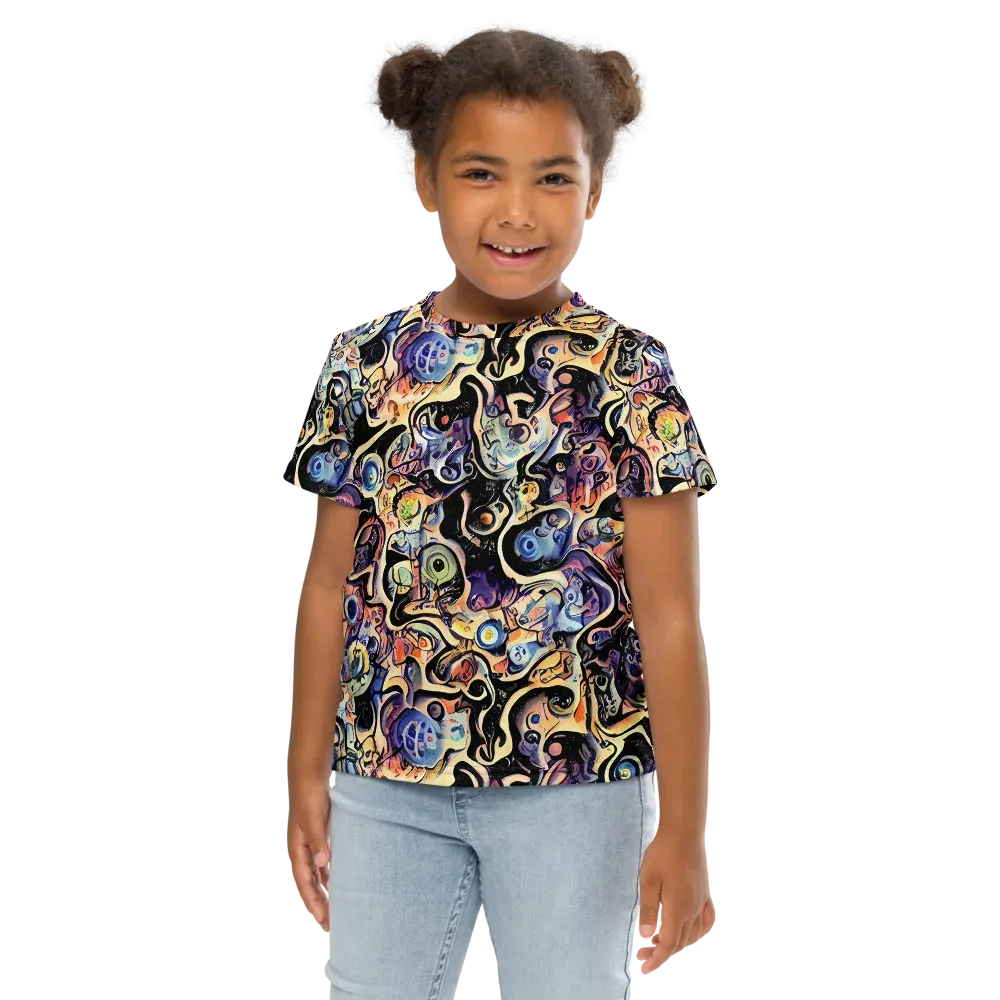 Grosz Galaxy on Kids Crew Neck T-Shirt — Front