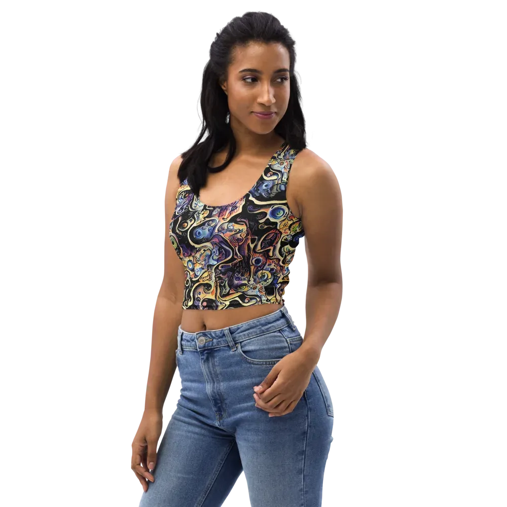Grosz Galaxy on Crop Top — Left Front