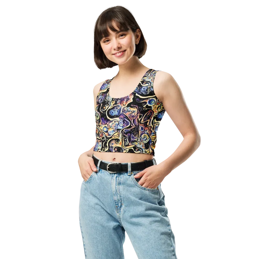 Grosz Galaxy on Crop Top — Front