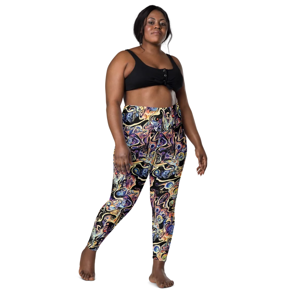 Grosz Galaxy on Leggings with Pockets — Front